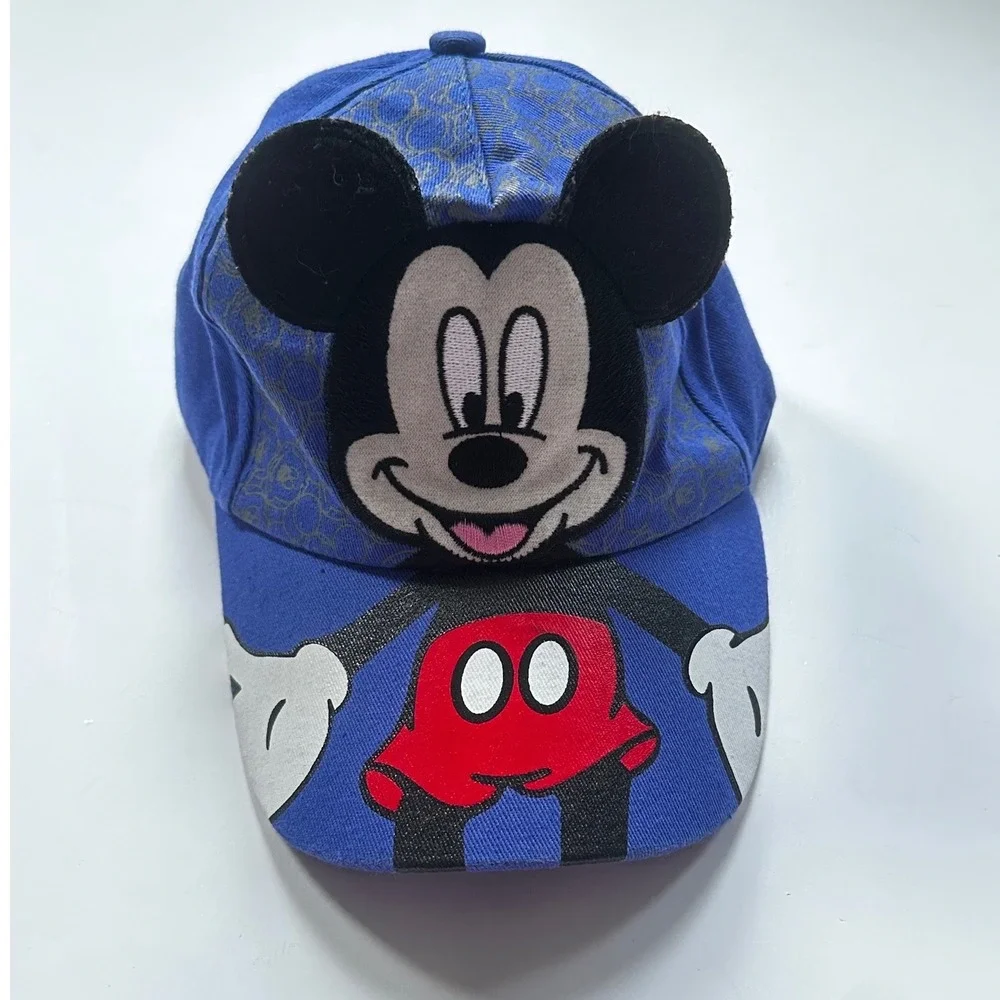 Disney Mickey Mouse Kids‎ Blue Baseball Cap Hat 3D Ears Character Graphic